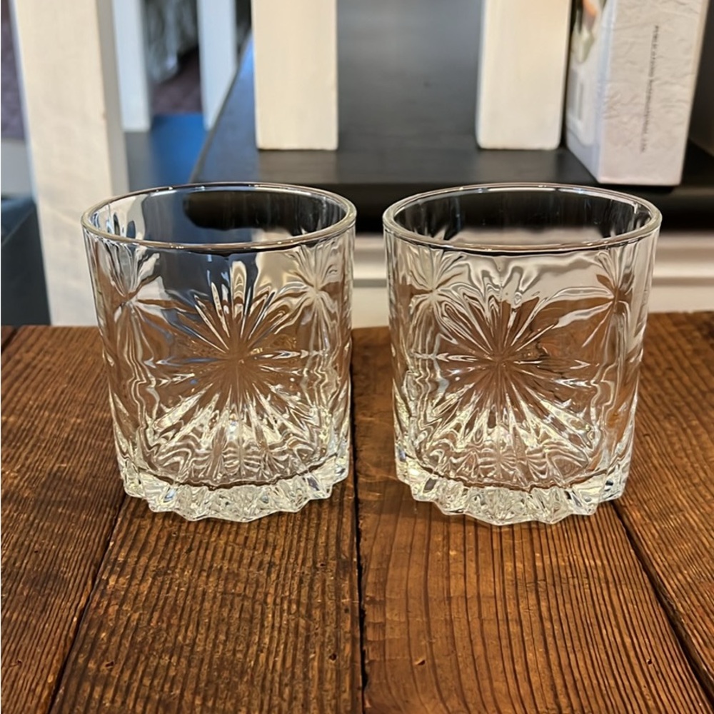 Stunning Crystal Clear Rocks Glasses (2)